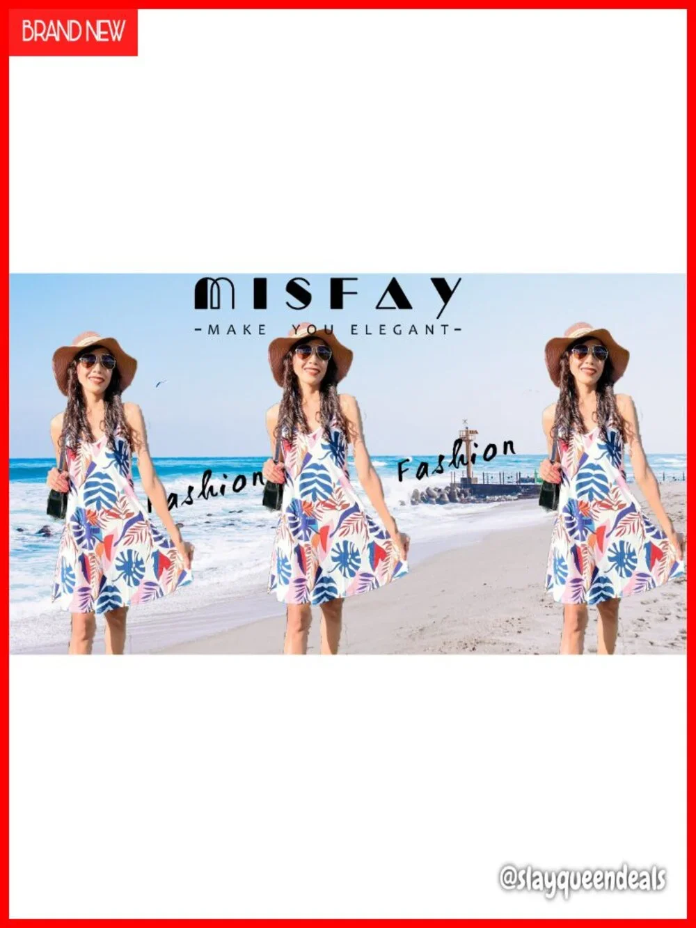 Women's Spaghetti Strap Swing Beach Cover Up Dress with Pockets